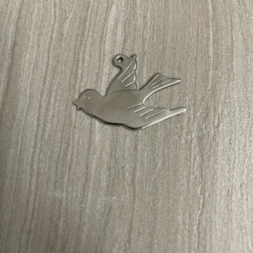 Peace Dove Silver Pendant Necklace Minimalist Bird Charm Necklace Jewelry